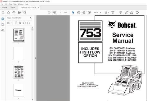 bobcat 753 service manual pdf